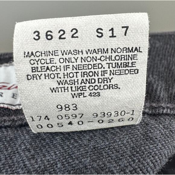 VTG 90s Levi's Signature 540 Relaxed Fit Orange Tab Jeans Men’s Size 36x36 Black - Picture 6 of 6